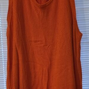 Vibrant Orange Sleeveless Knit Top Xl Apt. 9